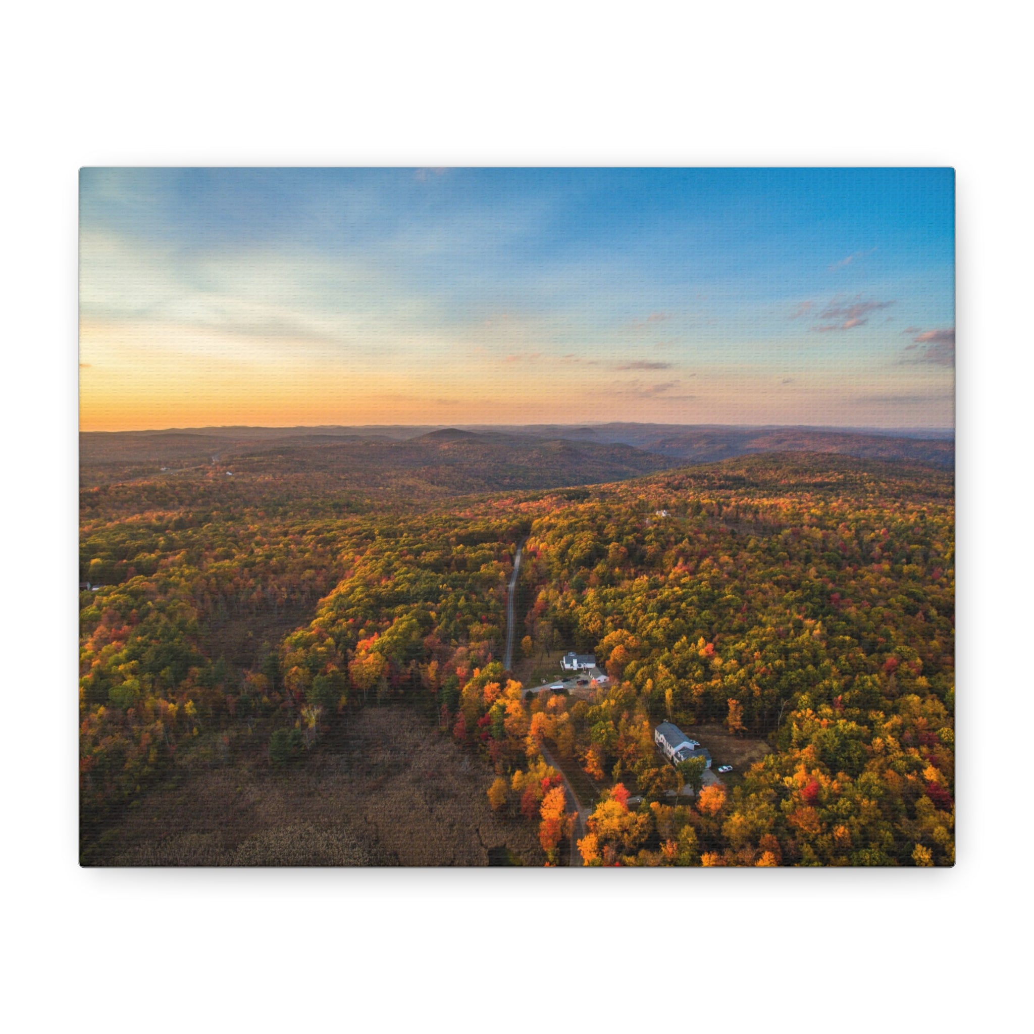 Beulah Land Road at Fall - Blandford, MA - Canvas