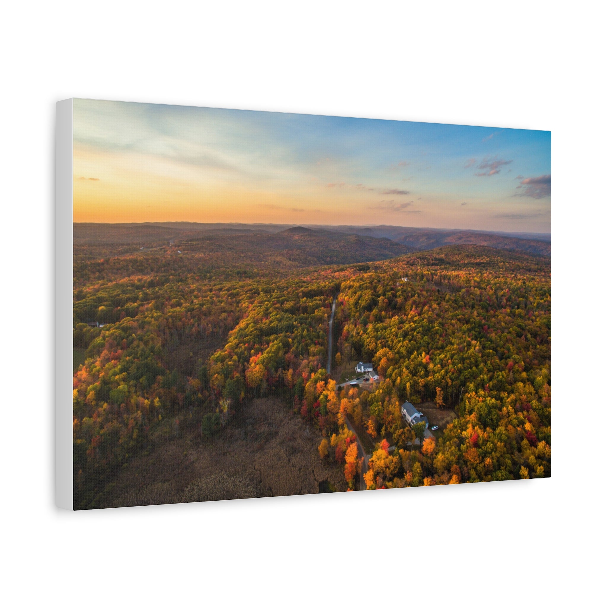 Beulah Land Road at Fall - Blandford, MA - Canvas