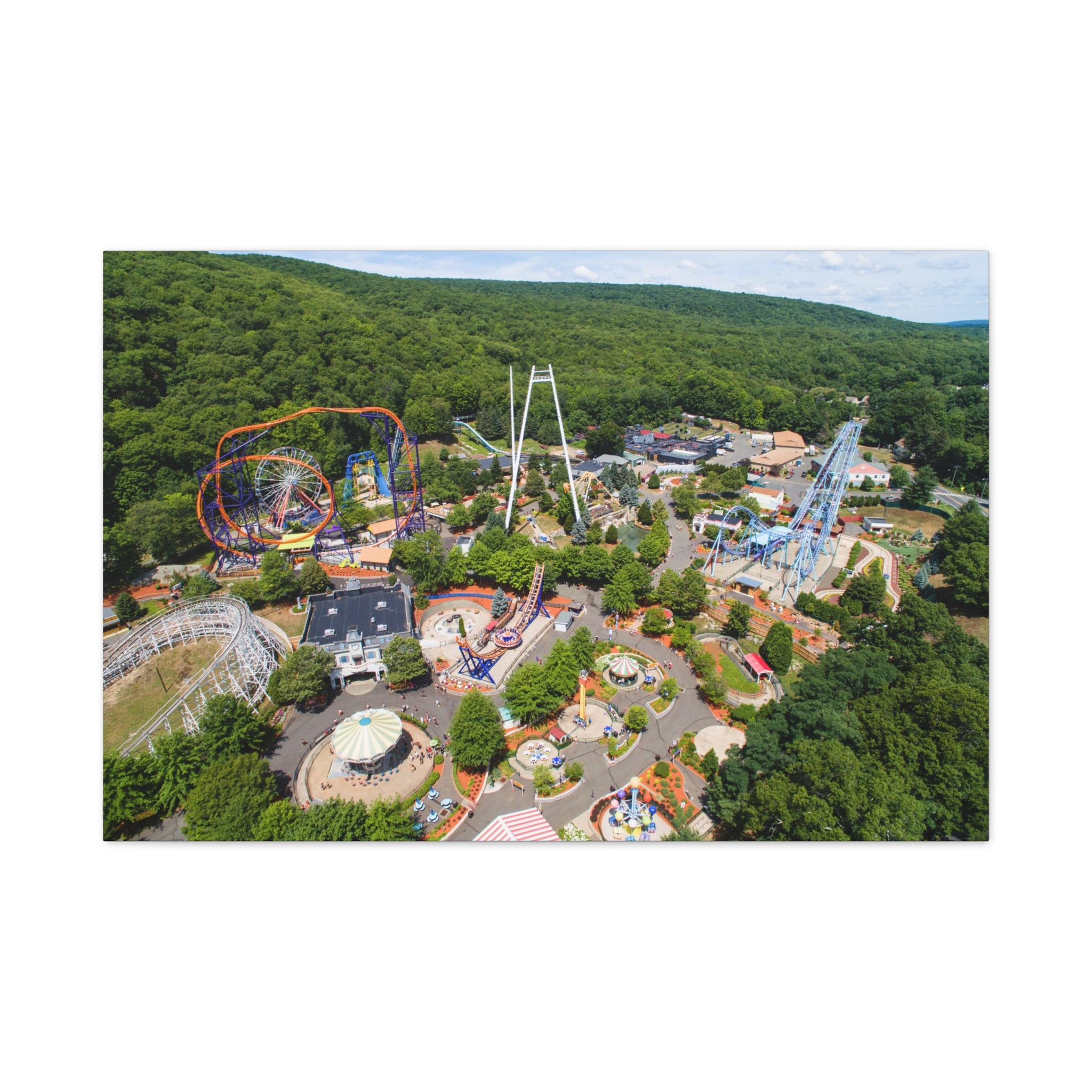 Aerial Park View - Lake Compounce - Canvas
