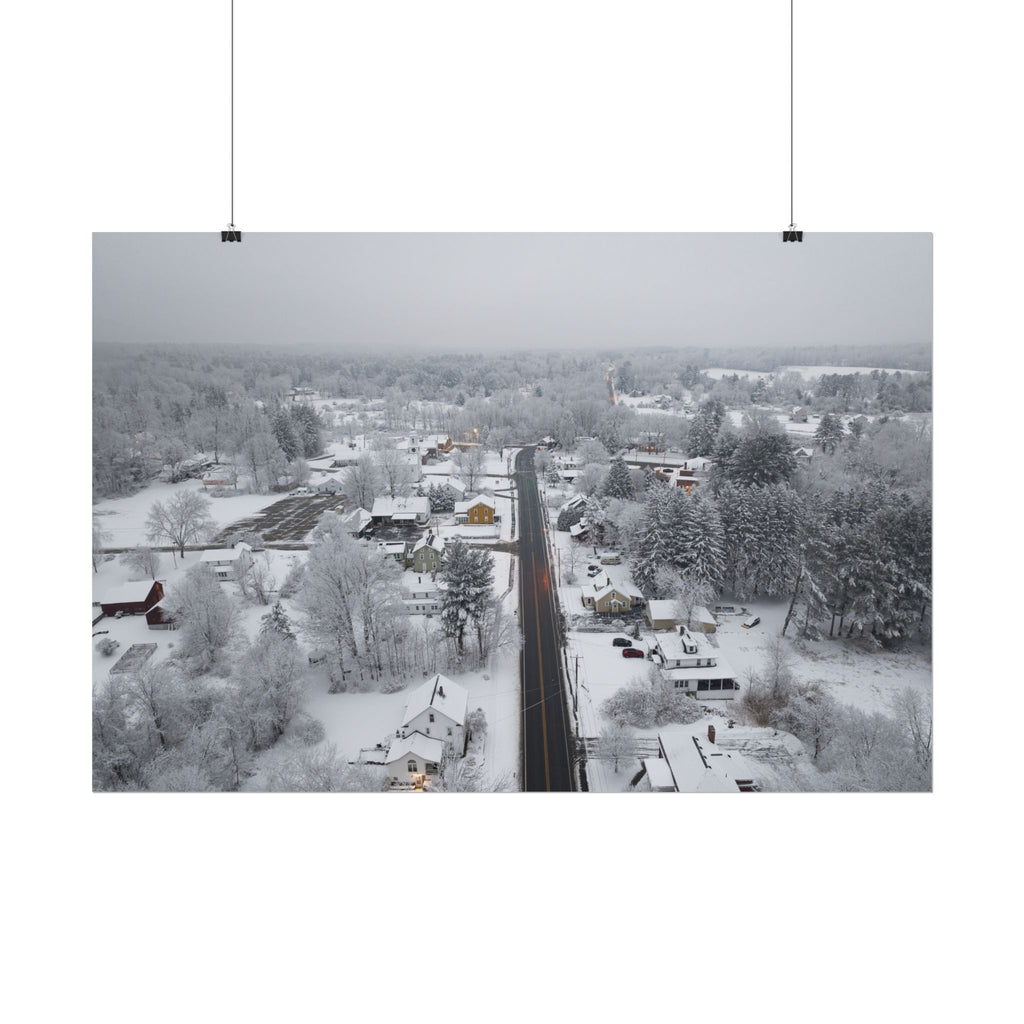 Winter - Southampton, MA - Route 10 - Rolled Poster