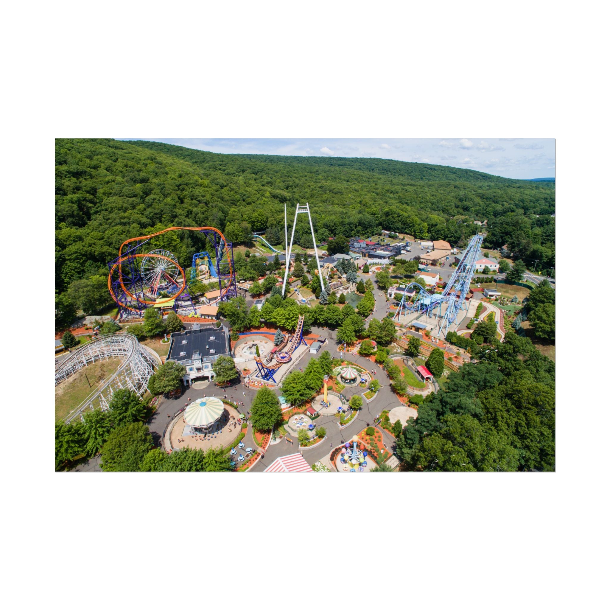 Aerial Park View - Lake Compounce - Rolled Poster