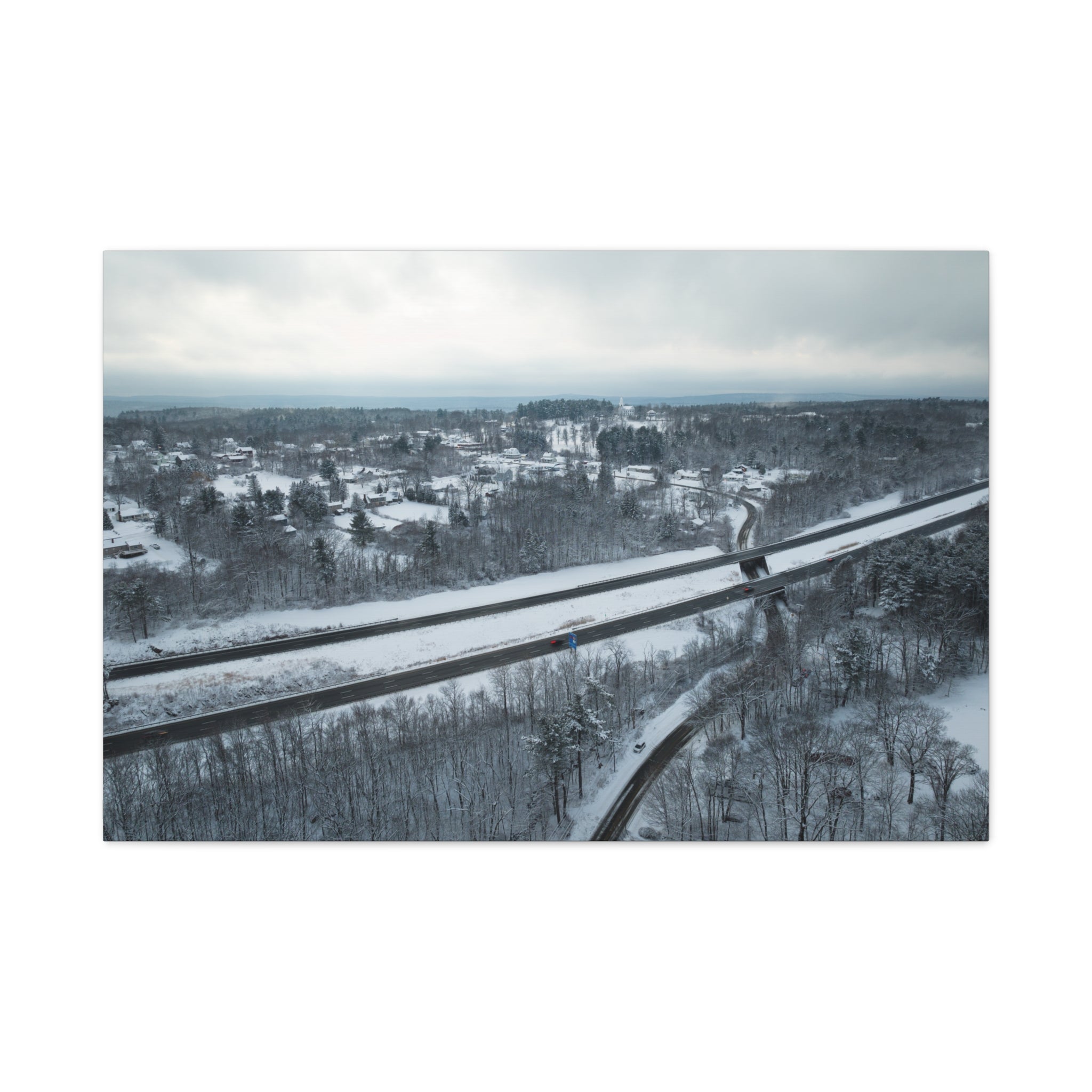 Winter - Blandford, MA - Center of Town - Canvas