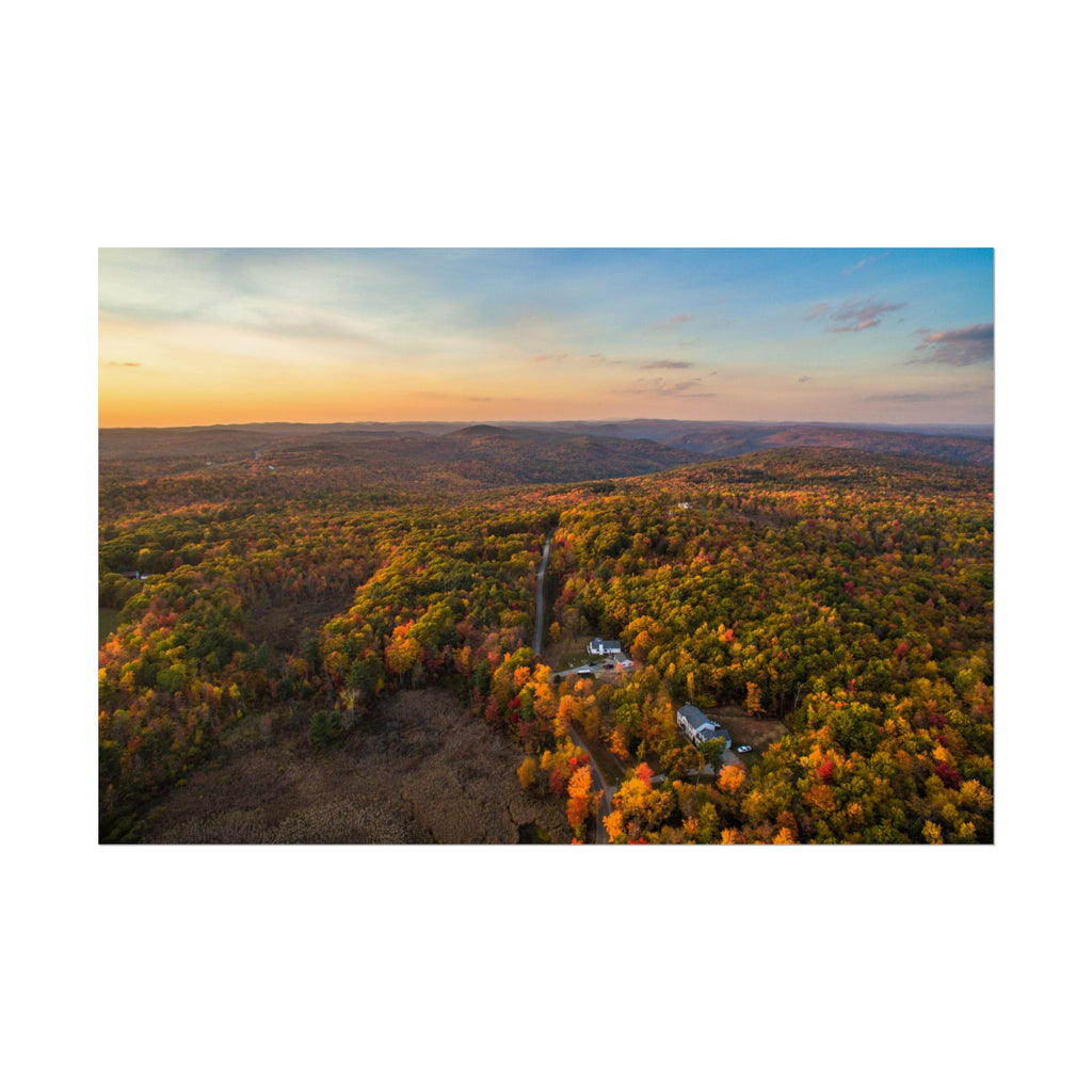Beulah Land Road at Fall - Blandford, MA - Rolled Poster
