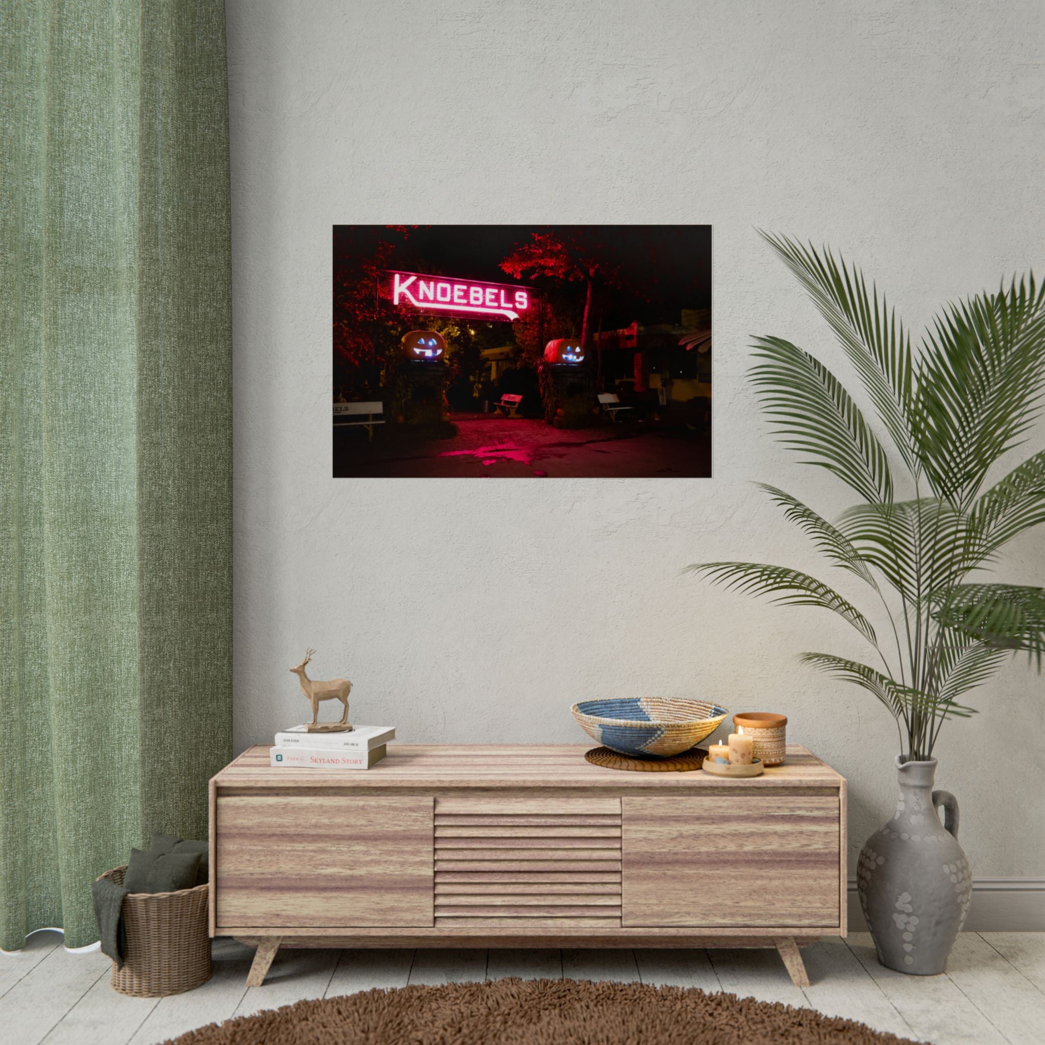 Knoebels Neon Sign During Halloween - Rolled Poster