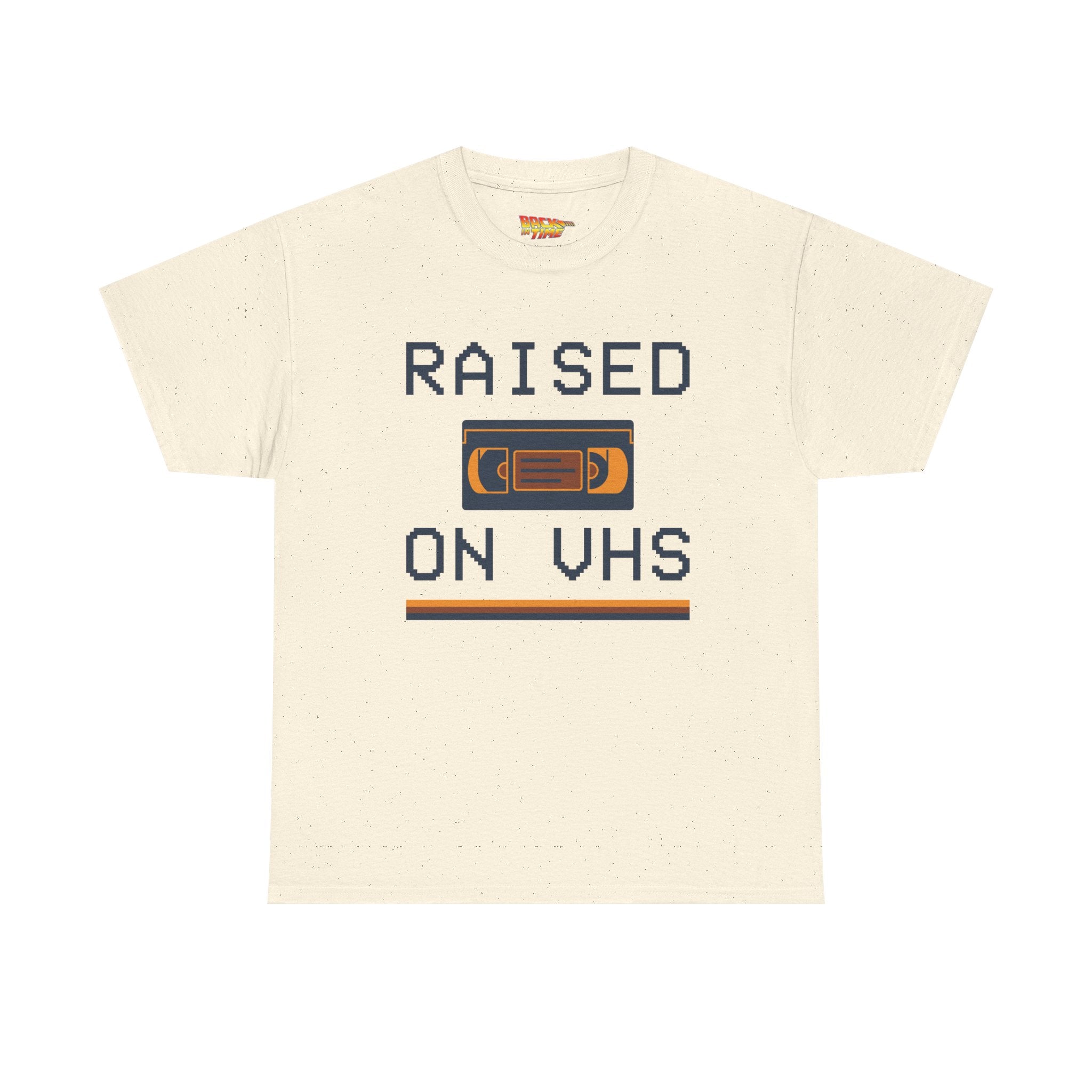 Raised On VHS Video Cassette Tape Tee | Retro VHS Cassette Graphic Shirt