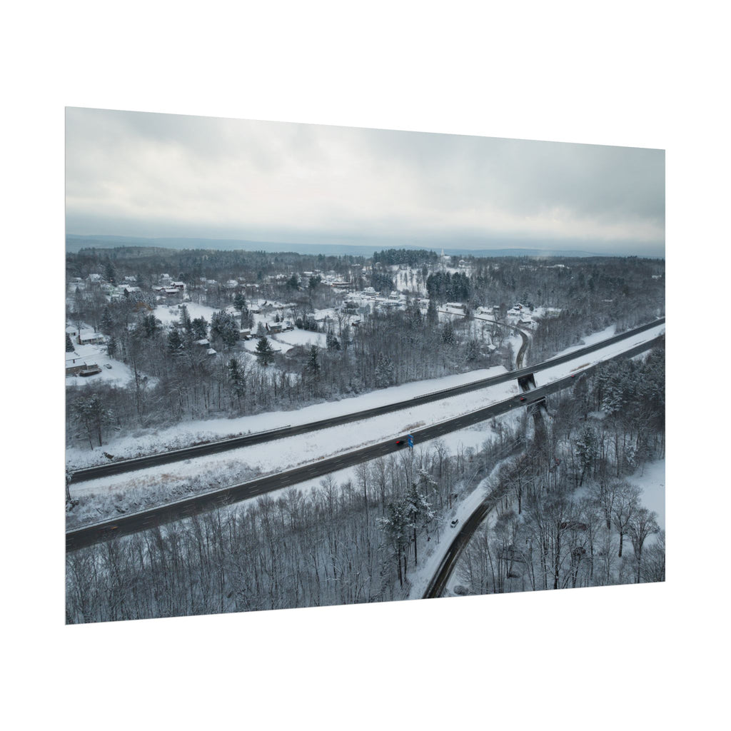 Winter - Blandford, MA - Center of Town - Rolled Poster