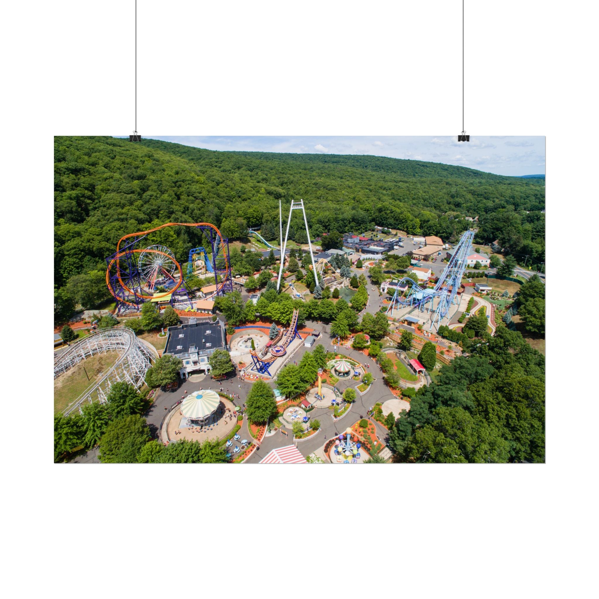 Aerial Park View - Lake Compounce - Rolled Poster