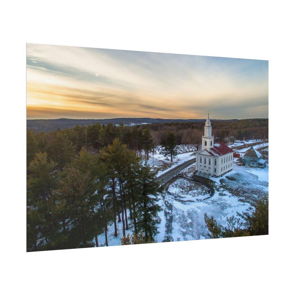 The White Church - Blandford, MA - Rolled Poster