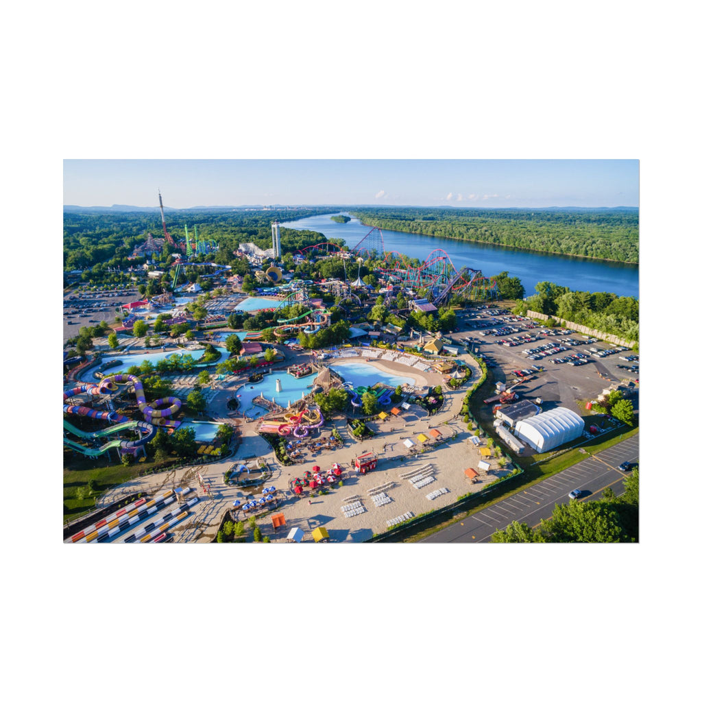 Aerial Park View - Six Flags New England - Rolled Poster