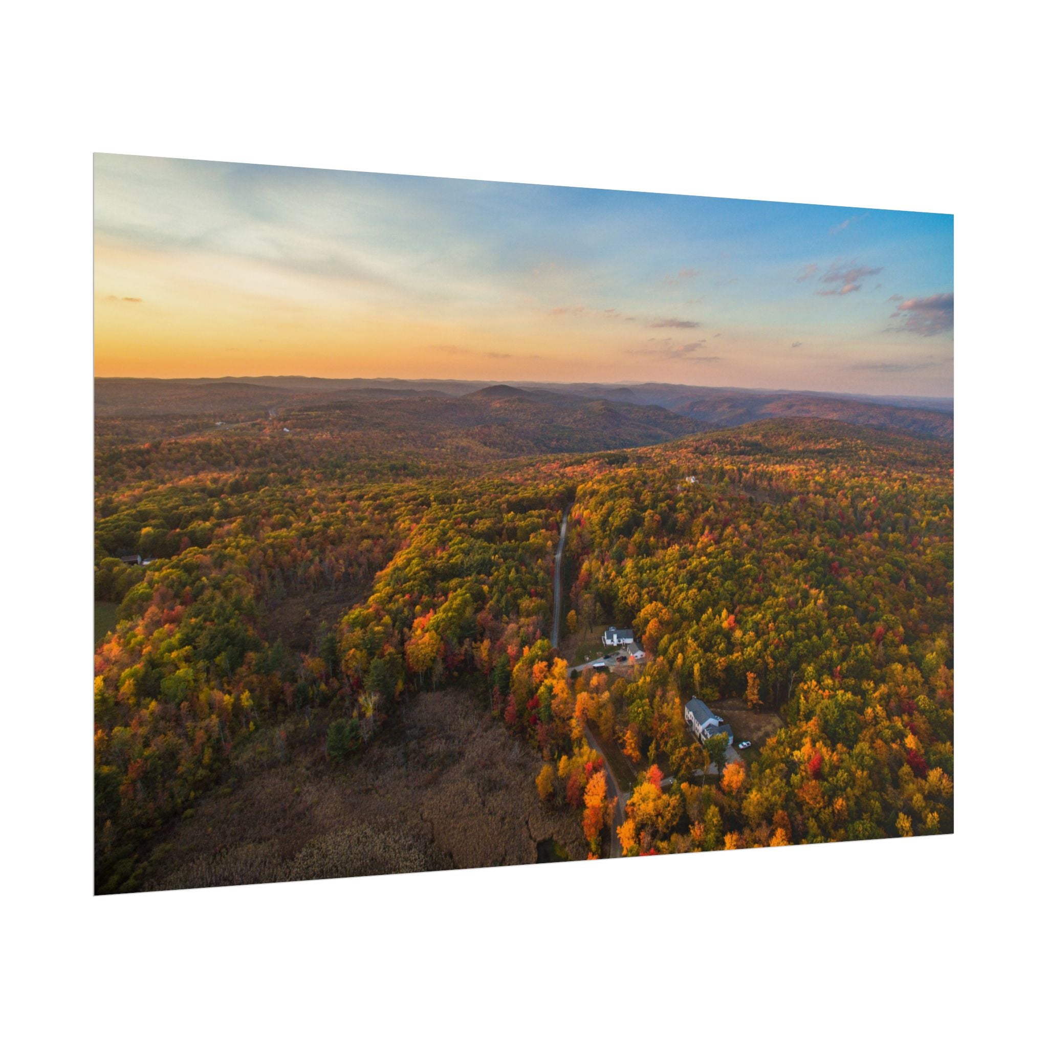 Beulah Land Road at Fall - Blandford, MA - Rolled Poster